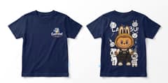 Kaos Labubu - warna Navy